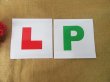 6Sheets x 2Pcs Magnetic Learner L & P Letter Plates Car Driver (image for) 6Sheets x 2Pcs Magnetic Learner L & P Letter Plates Car Driver