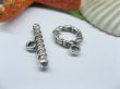(image for) 50sets Metal Twist Circle Toggle Clasp yw-ac-tc106