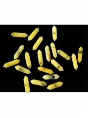 (image for) 20Pcs Hexagonal Column Natural Stone Wand Energy Yellow Stone 8mm
