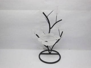 6Pcs New Stunning Frosted & Clear Metal Art Candle Holders (image for) 6Pcs New Stunning Frosted & Clear Metal Art Candle Holders