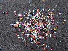 (image for) 250Grams Loose Glass Tube Beads 2-4mm Mixed Color