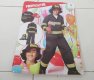 1Set Party Cosplay Costume Firefighter Jacket Trousers and Hat