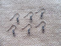 12Packs x 100Pcs Gunblack Color Ear Wire Hooks w/Bead Coil