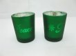 144 Green Glass Tea Light Holder Wedding Favor Words On (image for) 144 Green Glass Tea Light Holder Wedding Favor Words On