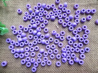 (image for) 500g Lavender Barrel Pony Beads Loose Bead 8mm