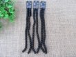 (image for) 12Strand x 47Pcs Black Glass Beads Beaded Unfinished Bracelet