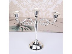 (image for) 1Set Silver 3 Arms Candle Holder Candelabra Candlestick Wedding