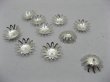 1000 Silver Plated Filigree Flower Bead Caps 15mm ac-bc66 (image for) 1000 Silver Plated Filigree Flower Bead Caps 15mm ac-bc66