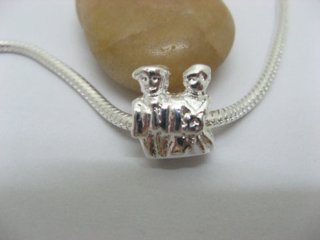 20 Silver Lover Thread European Beads pa-m110