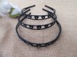 1Pc Black Heart Headbands Hair Band Hair Hoop 1.5cm (image for) 1Pc Black Heart Headbands Hair Band Hair Hoop 1.5cm