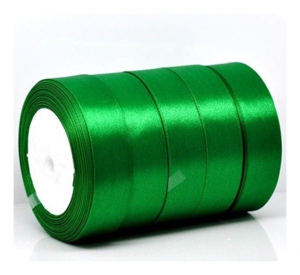 10Rolls X 25Yards Green Satin Ribbon 15mm - Click Image to Close