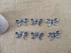 (image for) 100Pcs New Bowknot Beads Charms Pendants Jewellery Findings