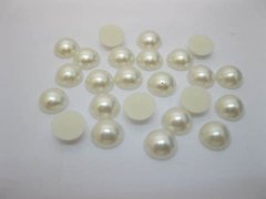 (image for) 1000Pcs 10mm Ivory Semi-Circle Simulated Pearl Bead Flatback