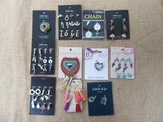 12Sheets Metal Beads Pendants Charms for Jewelry Making