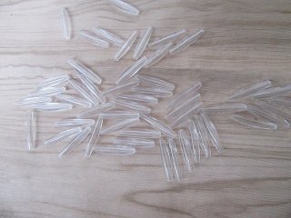 500g (870cs) Clear Faux Rice Beads Loose Beads 6x27mm