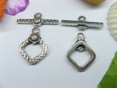 50sets Metal Flower Square Toggle Clasp yw-ac-tc56 50sets Metal Flower Square Toggle Clasp yw-ac-tc56