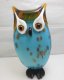 1X Light Blue Handmade Art Glass Owl Figurine Ornament 28cm High