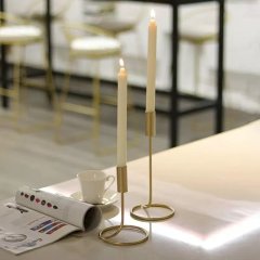 (image for) 2Pcs Art Single Candle Stand Holder Candlestick Tabletop Accent