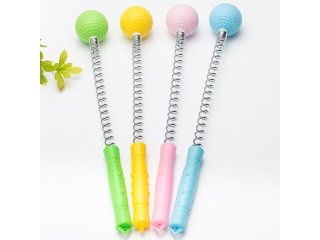 6Pcs Body Massage Ball Spring Knock Back Hammer with Long Handle (image for) 6Pcs Body Massage Ball Spring Knock Back Hammer with Long Handle
