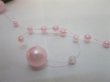 (image for) 1Roll X 60Meter Pink Beaded Garland for Wedding Craft Dia.8mm