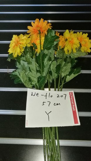 11Pcs Yellow Flower 57cm Long we-flo207 - Click Image to Close