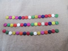 (image for) 400g (Approx 70Pcs) Round Flat Gemstone Beads 25mm Dia Mixed