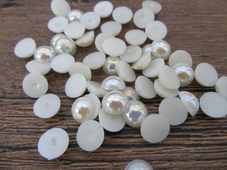1000Pcs Ivory 6mm Semi Simulated Pearl Bead Flatback (image for) 1000Pcs Ivory 6mm Semi Simulated Pearl Bead Flatback