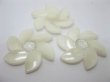 (image for) 20Pcs Pearl White Flower Hairclip Jewelry Finding Beads 6cm