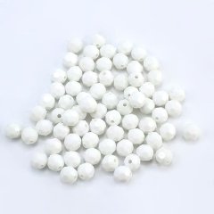 (image for) 1080Pcs (210g) White Faceted Beads 8mm for Handmade Jewelry Accessories