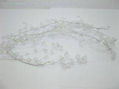 (image for) 4X Clear Acrylic Beaded Floral Beaded Garland Branch - Diamonds