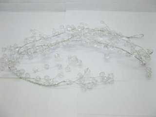 4X Clear Acrylic Beaded Floral Beaded Garland Branch - Diamonds