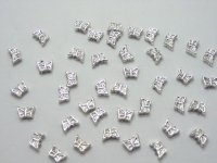 500 pcs metal rectangle space beads