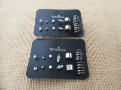 (image for) 3sheet x 6pairs Day Change Earring Studs Assorted