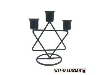 1Pc Black Ins Minimalist Candlestick 3-Head Random Design (image for) 1Pc Black Ins Minimalist Candlestick 3-Head Random Design