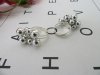 100Pcs Silver Ball Flower Adjustable Ring with Ball Beads Top 100Pcs Silver Ball Flower Adjustable Ring with Ball Beads Top