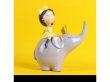 1Pc Charming Girl Riding Elephant Sculpture Figurine Ornament (image for) 1Pc Charming Girl Riding Elephant Sculpture Figurine Ornament