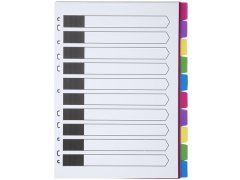 (image for) 20Set School Office Home Use 10 Tab Plastic Divider
