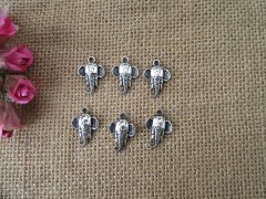 (image for) 100Pcs New Elephant Head Beads Charms Pendants Jewellery Finding