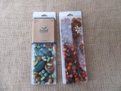 (image for) 6Sheets Wooden Loose Beads Assorted with Retail Package