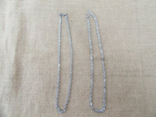 12Pcs Silver Plated Metal Finished Jewelry Cable Chains