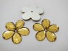 200 Stick-on Flat Back Flower Rhinestone Embellishment - Golden
