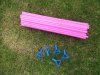 50Sets Plastic Balloon Sticks Holders with Cups 39cm long