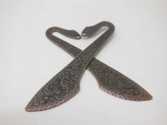 (image for) 10 Unique Copper Floral Wide Bookmarks ac-mb24