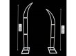 (image for) 1Set 2Pcs New White Garden Arch Double Round Heavy Duty Stand