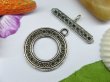 50sets Metal Hammered Ring Toggle Clasp yw-ac-tc53 (image for) 50sets Metal Hammered Ring Toggle Clasp yw-ac-tc53
