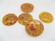 (image for) 50 Orange Resin Round Pendents Size 45mm