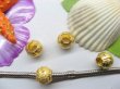 100 Golden Carved Frosted European Beads ac-sp650 (image for) 100 Golden Carved Frosted European Beads ac-sp650