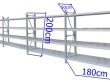 (image for) 1X Long Span Shelving for Warehouse 200X50X180CM 4 Bay System