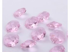 (image for) 100 HQ Pink Faceted Double-Hole Suncatcher Beads 14mm
