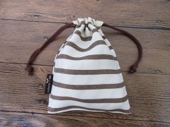 (image for) 12Pcs Fabric Stripe Drawstring Jewelry Gift Pouches 175x145mm